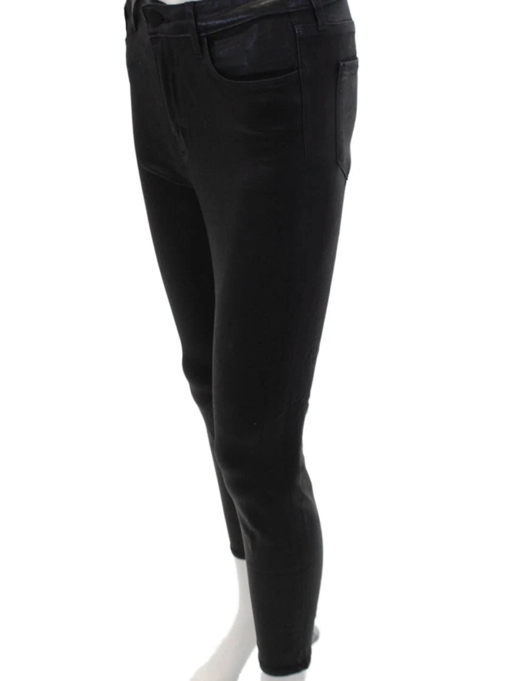 L’Agence Margot Coated Crop Skinny Jean in Black Size 27 ‘Super Stretch’ - Picture 8 of 9